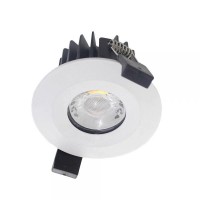 10W Round COB Trim Emergency Recessed Ceiling Spotlight Downlight Fixture