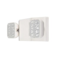 Wall Mount White Integrated LED Thermoplastic Emergency Light with Adjustable