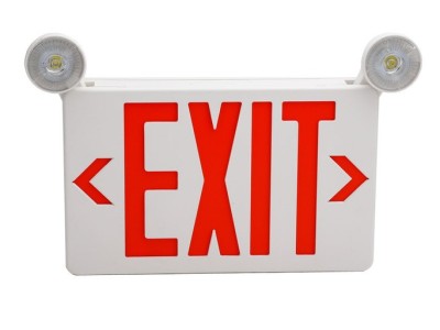 White Integrated LED Exit Emergen