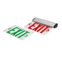 Hardwired Red/Green LED Edge Light Singled Sided Exit Sign