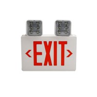 Hardwired LED Combo Exit Sign Emergency Light Battery Backup
