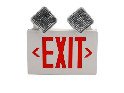 Hardwired LED Combo Exit Sign Emergency Light Battery BackupImage3