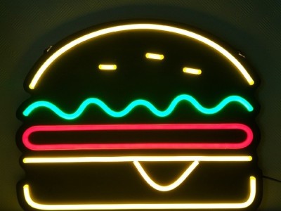 LED neon sign(black PVC back boar
