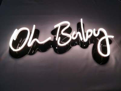 Glass neon similar sign