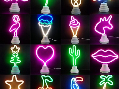 DC 5v LED neon table lamp with US
