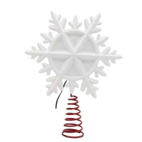Glittering Christmas Tree Topper Snowflake Lights for Christmas Decorations