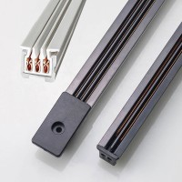 0.5m 1m cabinet light Black track rail for bookcase strip light