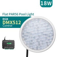 18W RGB DMX control multicolor PAR56 ultra flat PAR56 led swimming pool light